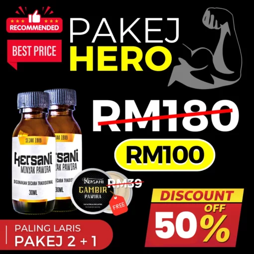 Pakej Hero : 2 Botol + 1 Gambir