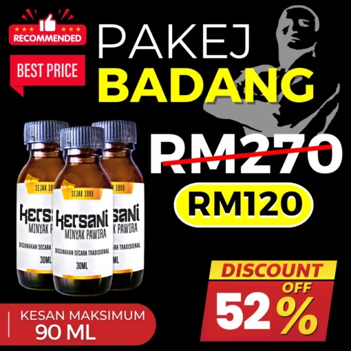 Pakej Badang : 3 Botol + 1 Gambir