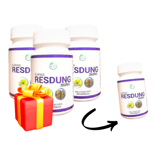 3 PERCUMA 1 BOTOL KAPSUL RESDUNG